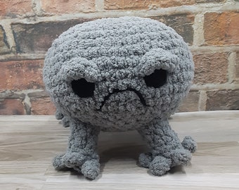 Giant Angry Rain Frog Crochet Amigurumi Stuffed Plush Toy
