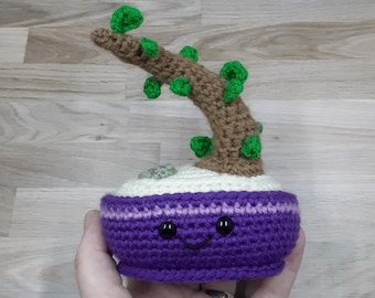 Bonsai Tree Plant Buddy Stuffed Crochet Amigurumi Houseplant Plushie Gift Ideas