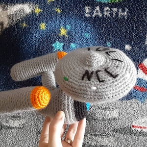 Star Trek Original Series USS Enterprise Ship Crochet Stuffed Amigurumi Plushie