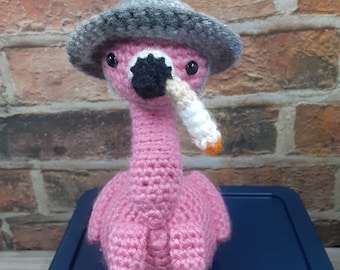Floppy Flamingo Crochet Amigurumi Saggy Boob Bird Plushie