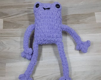 Leggy Frog Crochet Amigurumi Cute Silly Frog Plush Toy