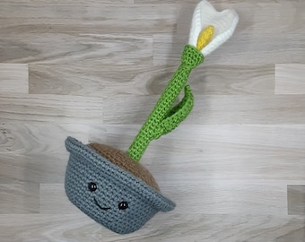 Calla Lily Crochet Flower Pen Peace Lily Gift Ideas