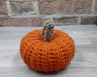 Small Crochet Pumpkin Amigurumi Plushie Fall Halloween Home Decor