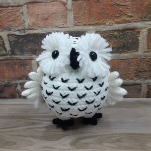Snowy Owl Crochet Stuffed Amigurumi Plushie