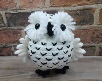 Snowy Owl Crochet Stuffed Amigurumi Plushie