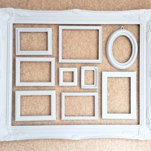 Gallery Wall Frames - Gallery Wall Set, Annie Sloan, Picture Frame Wall, Grey Frames, Chicago Grey, Frames, Gallery Wall, Recycled Frames.