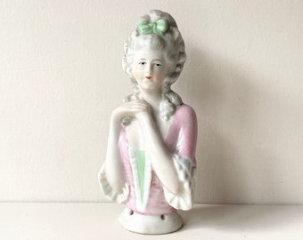 Vintage Half Doll Figurine - Antique Half Doll, Victorian Doll, Antique Doll, Collectable Doll, Half Doll, Pin Cushion Dolls.