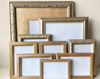 Gallery Wall Frames - Gallery Wall Frame Set, Frame Set, Wooden Frames, Gold Frames, Frames, Frame Wall, Recycled Frames, Gallery Wall