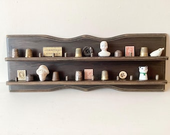 Display Shelving - Thimble Holder, Printers Tray Display, Thimble Display, Small Item Display, Display, Vintage Display, Curio Shelf, Curios