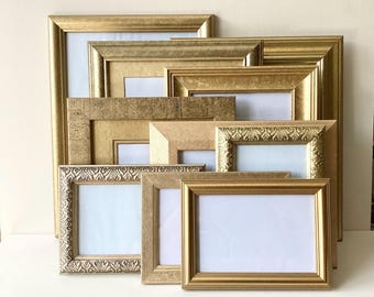 Gallery Wall Frames - Gallery Wall Frame Set, Frame Set, Wooden Frames, Gold Frames, Frames, Frame Wall, Recycled Frames, Gallery Wall