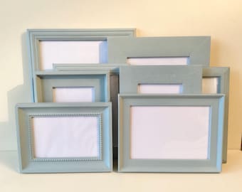 Gallery Wall Frame Set - Frame Set, Annie Sloan Svenska Blue, Frame Wall, Gallery Wall Frames, Old Frames, Gallery Wall.