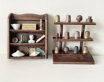 Display Shelving - Thimble Holder, Printers Tray Display, Thimble Display, Small Item Display, Display, Vintage Display, Curio Shelf, Curios