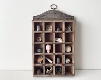Display Shelving - Printers Tray, Printers Tray Display, Thimble Display, Small Item Display, Display, Vintage Display, Curio Shelf, Curios