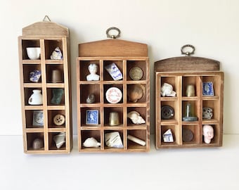 Display Shelving - Printers Tray, Printers Tray Display, Thimble Display, Small Item Display, Display, Vintage Display, Curio Shelf, Curios