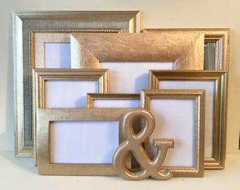 Gallery Wall Frames - Gallery Wall Frame Set, Frame Set, Wooden Frames, Gold Frames, Frames, Frame Wall, Recycled Frames, Gallery Wall