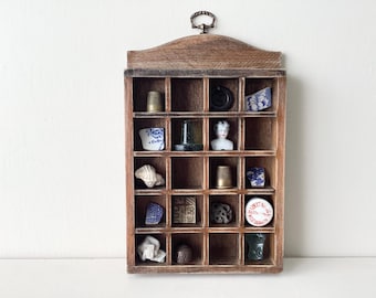 Display Shelving - Printers Tray, Printers Tray Display, Thimble Display, Small Item Display, Display, Vintage Display, Curio Shelf, Curios
