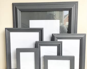Gallery Wall Frames - Gallery Wall Set, Annie Sloan, Whistler Grey, Gallery Wall, Frame Wall, Recycled Frames.