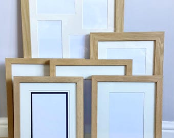 Gallery Wall Frames - Gallery Wall Frame Set, Frame Set, Oak Frames, Wood Frames, Frames, Frame Wall, Recycled Frames, Gallery Wall