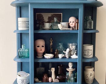 Curio Cabinet - Cabinet of Curiosities, Display Cabinet, Small Cabinet, Printers Tray Display, Thimble Display, Victorian Style Cabinet.