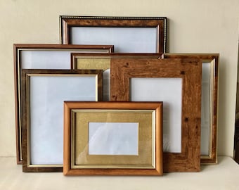 Gallery Wall Frames - Gallery Wall Frame Set, Frame Set, Wooden Frames, Dark Wood Frames, Frames, Frame Wall, Recycled Frames, Gallery Wall
