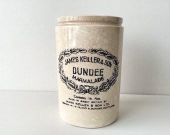 Vintage James Keiller & Son Dundee Marmalade Pot - Vintage Advertising, Old Marmalade Pot, Dundee Marmalade Pot, Paint Brush Pot, Pencil Pot