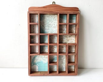 Display Shelving - Wales, Printers Tray, Printers Tray Display, Thimble Display, Small Item Display, Display, Vintage Display, Curios