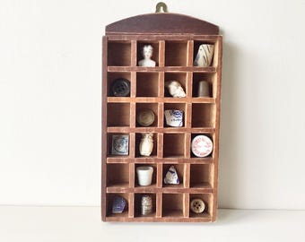 Display Shelving - Printers Tray, Printers Tray Display, Thimble Display, Small Item Display, Display, Vintage Display, Curio Shelf, Curios