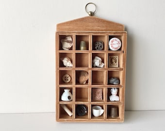 Display Shelving - Printers Tray, Printers Tray Display, Thimble Display, Small Item Display, Display, Vintage Display, Curio Shelf, Curios