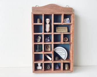 Display Shelving - Printers Tray, Printers Tray Display, Thimble Display, Small Item Display, Display, Vintage Display, Curio Shelf, Curios
