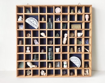 Display Shelving - Printers Tray, Printers Tray Display, Thimble Display, Small Item Display, Display, Vintage Display, Curio Shelf, Curios