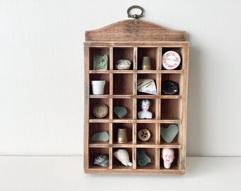 Display Shelving - Printers Tray, Printers Tray Display, Thimble Display, Small Item Display, Display, Vintage Display, Curio Shelf, Curios