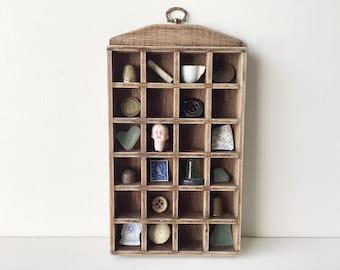 Display Shelving - Printers Tray, Printers Tray Display, Thimble Display, Small Item Display, Display, Vintage Display, Curio Shelf, Curios