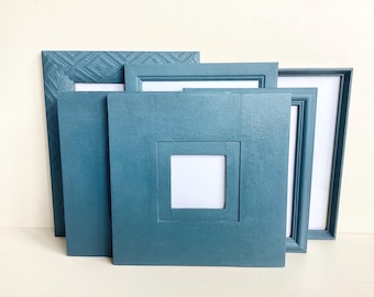 Gallery Wall Frame Set - Frame Set, Annie Sloan, Aubusson Blue, Frame Wall, Gallery Wall Frames, Old Frames, Gallery Wall, Recycled Frames.