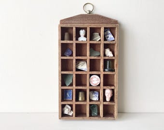 Display Shelving - Printers Tray, Printers Tray Display, Thimble Display, Small Item Display, Display, Vintage Display, Curio Shelf, Curios