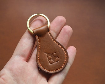 Keyring, leather keyring, key holder, Italian leather key fob, key fob, leather keychain, keychains