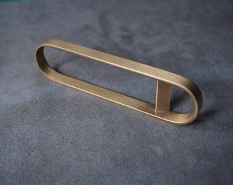 Solid Brass bottle opener, high quality minimalist modern design, bartender gifts.