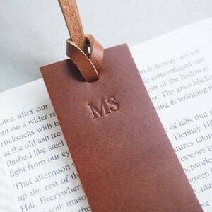 Personalised Bookmark, name Bookmark, leather bookmark, leather embossed bookmark, reading bookmark, handmade leather gift image 4