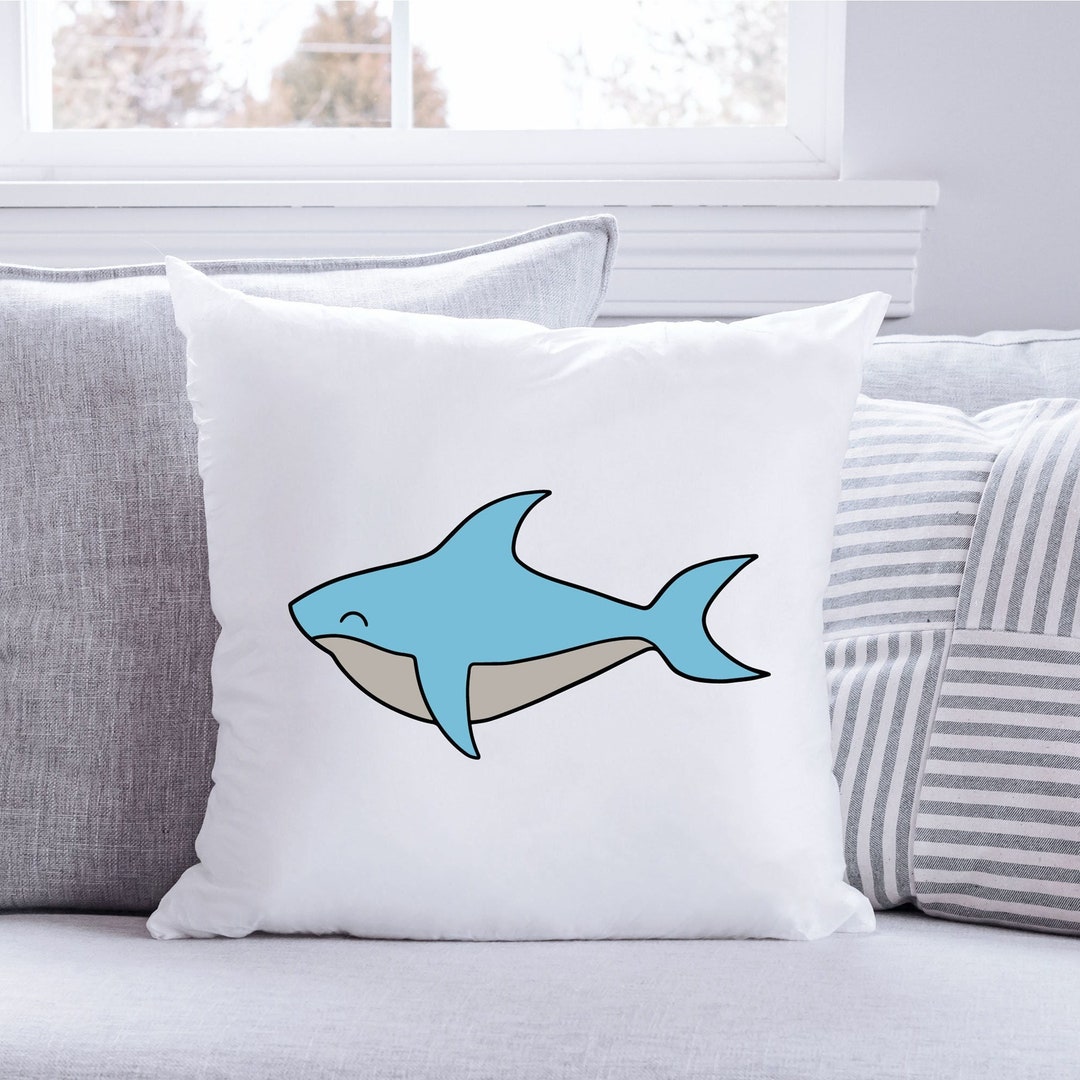 Baby Shark Pillow Cover 16x16 Etsy