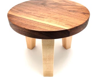 Walnut Indoor Plant Stand with Maple Legs