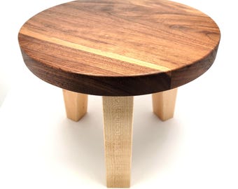 Walnut Indoor Plant Stand with Maple Legs