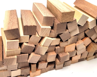 Mini Firewood Pieces for Table Top Stoves or Firepits - Box of Clean Walnut, Cherry, Maple, and Oak Hardwood Cutoffs