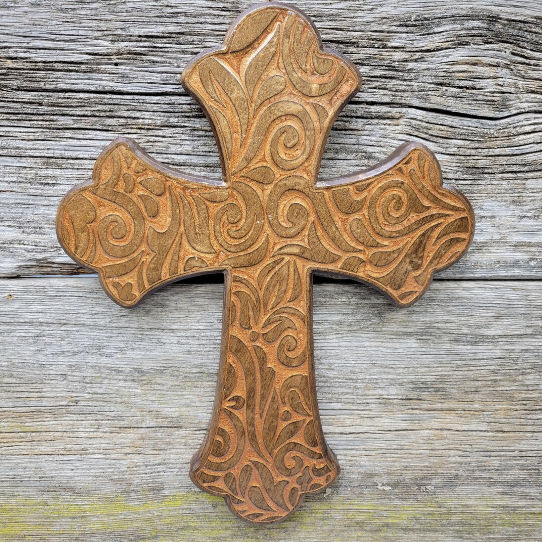 Wooden Wall Cross Wood Cross Wooden Cross Large Wall Etsy