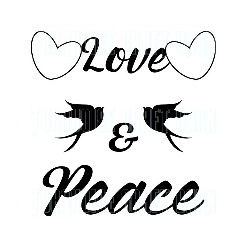 Download Love & Peace SVG Cut File SVG T-Shirt SVG Wood Sign svg | Etsy