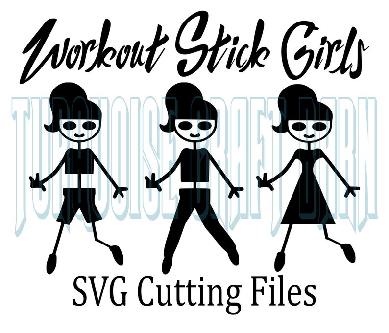 Download Workout Stick Girls SVG Cut File SVG Wood Sign SVG | Etsy