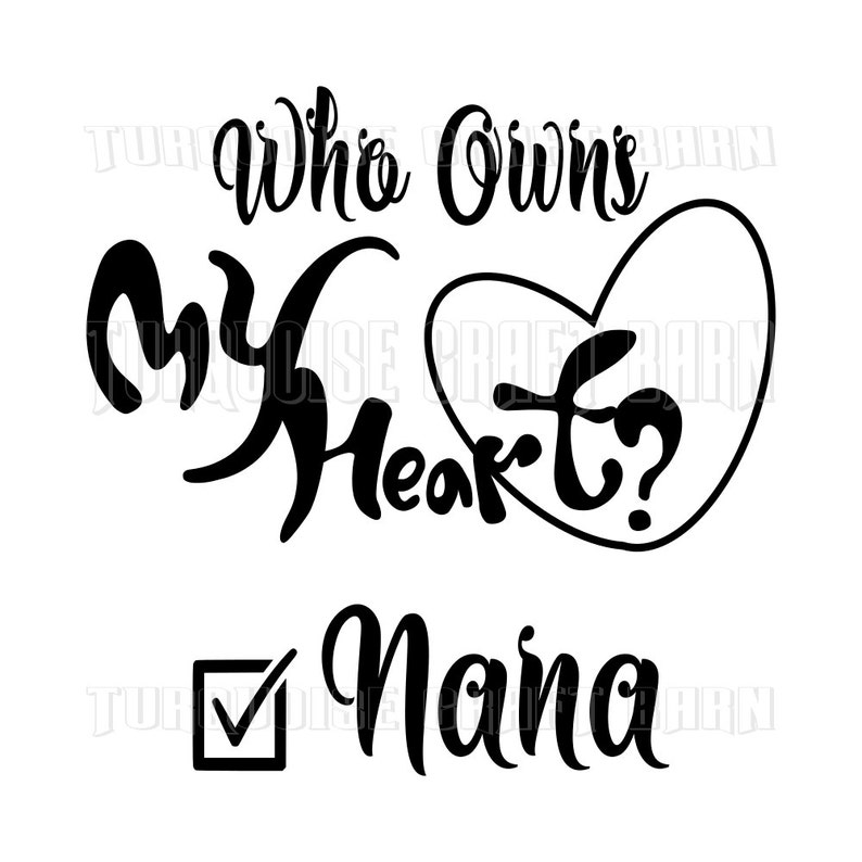 Download Nana Owns My Heart Baby SVG SVG Cutting Files Baby Shower ...