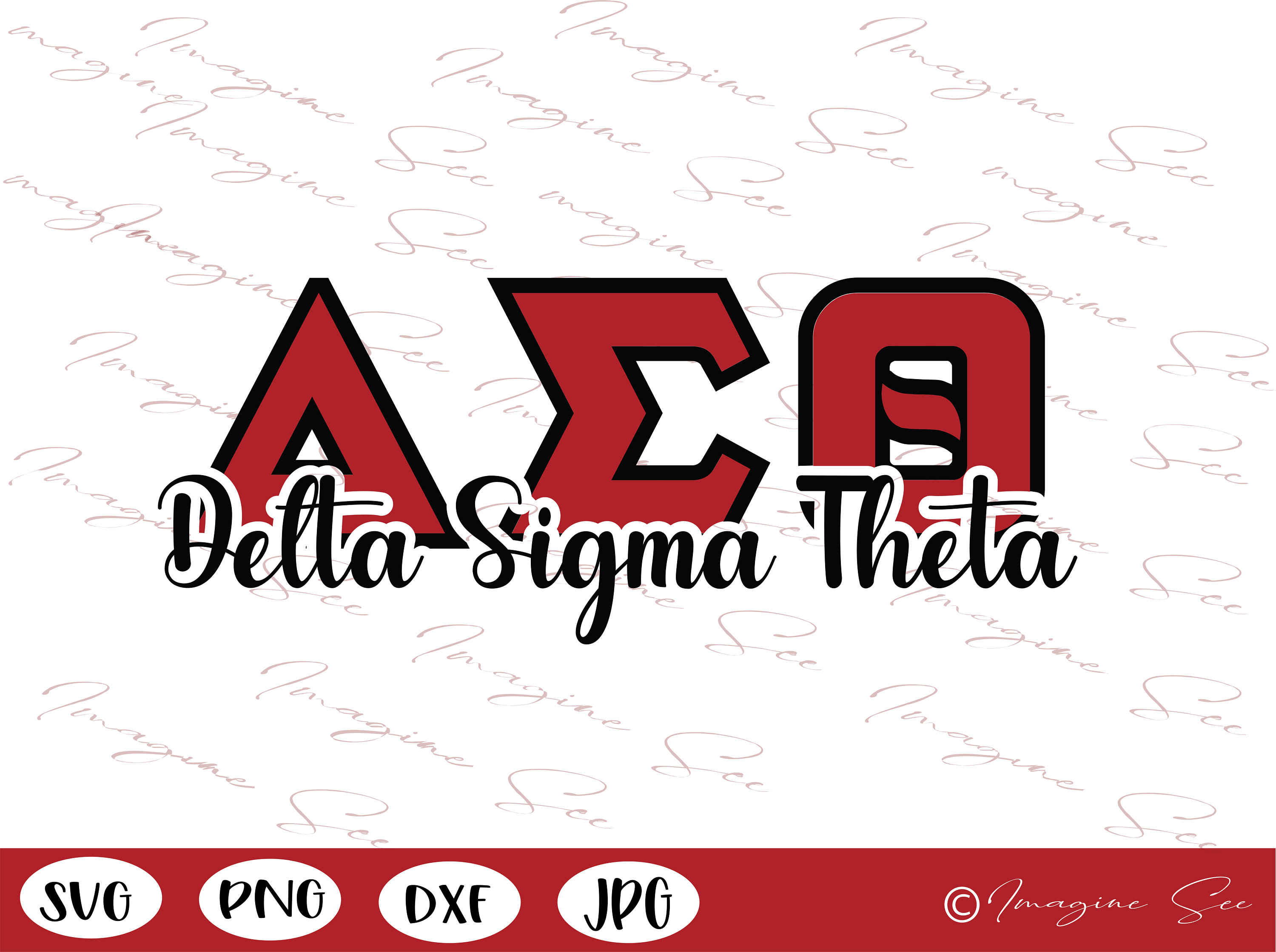 Delta Sigma Theta Large Golf Umbrella - Greek Traditions