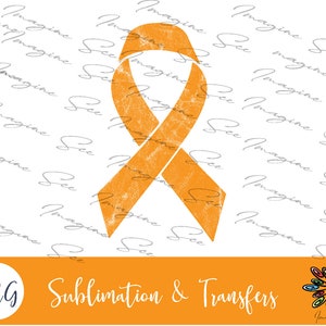 Orange Awareness Ribbon, Orange, Cancer Ribbon, Leukemia, ADHD, Hunger,  Multiple Sclerosis, Self Harm, Kidney Cancer, COPD, Cricut Svg 