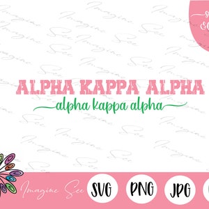 Alpha Kappa Alpha Sorority svg, Collegiate svg, griechische Buchstaben PNG, griechischer Svg, Digitaler Download für Cricut + Silhouette (svg, dxf, png, jpg)