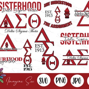 Delta Sigma Theta BUNDLE Sorority svg, Greek Letters PNG, Split Greek Svg,  Digital Download for Cricut + Silhouette (svg, dxf, png, jpg)