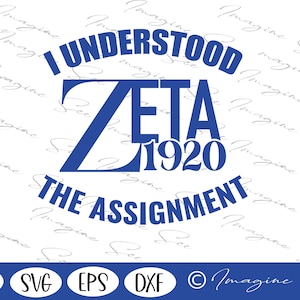 ZPB svg, Zeta Phi Beta Sorority svg, Understood assignment svg, Greek Letters SVG,  Digital Cricut + Silhouette (svg, dxf, png, eps)